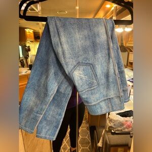 New no Tags Zyia Light Denim distressed Lnt Hi rise 28”Leggings Size 6-8